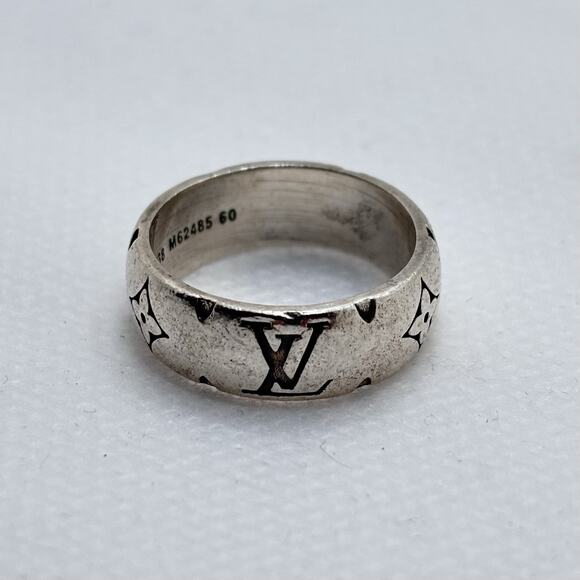 Louis Vuitton LV Mosaic Ring 925 Sterling Silver Sz 8